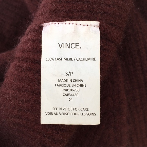 Vince 100% cashmere crew neck sweater in chocolate brown size small - Picture 8 of 13